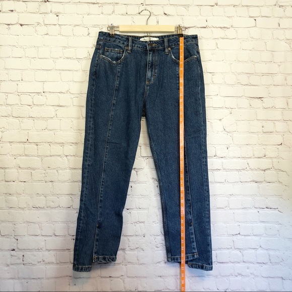 Hidden split hem front seam mom jeans - Picture 2 of 7